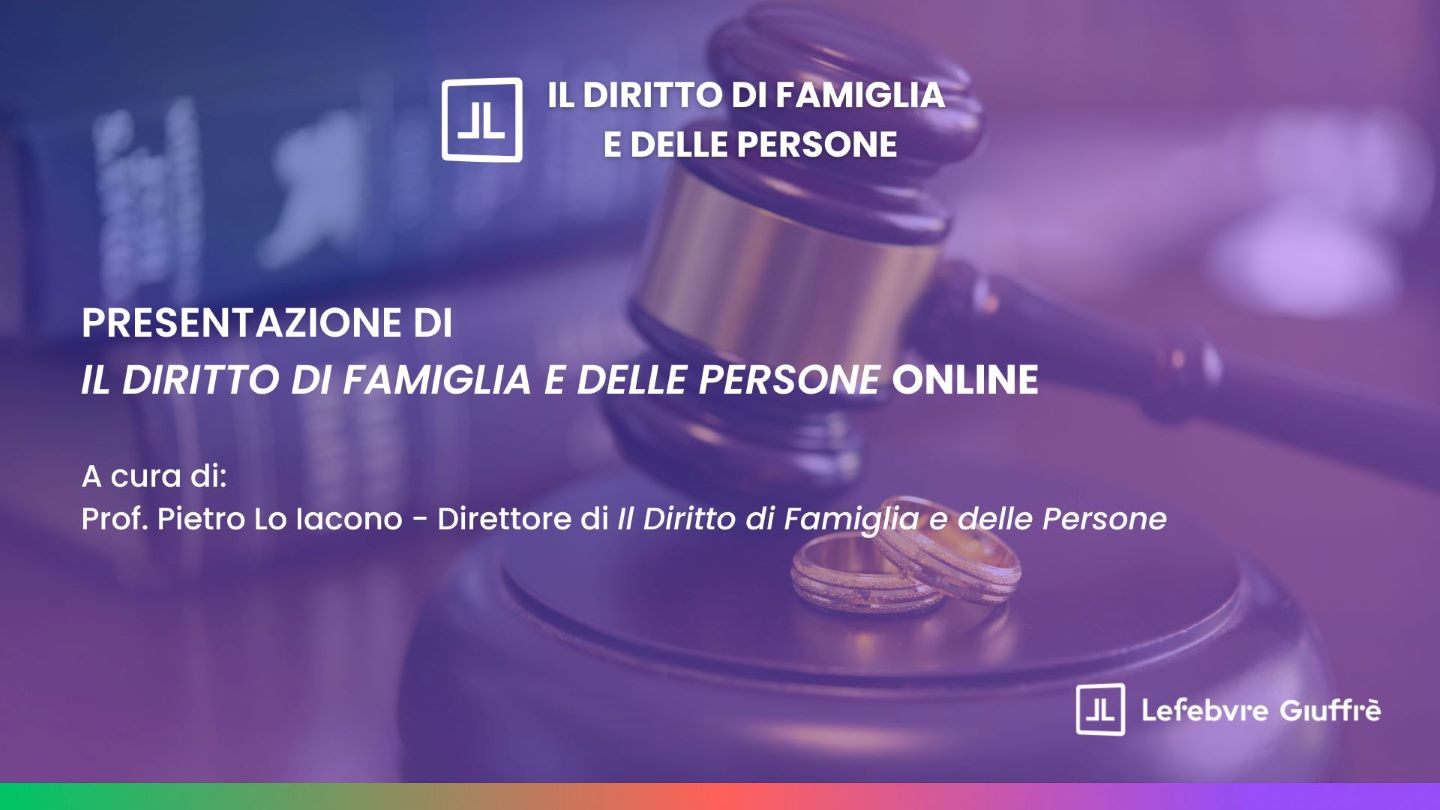 Presentazione di Il Diritto di Famiglia e delle Persone